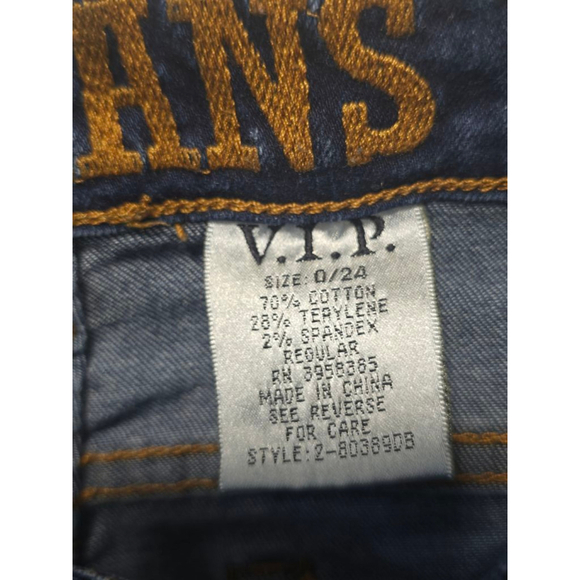 Women's VIP JEANS Jeans, Size 0/24, Dark Blue‎ - Picture 4 of 6